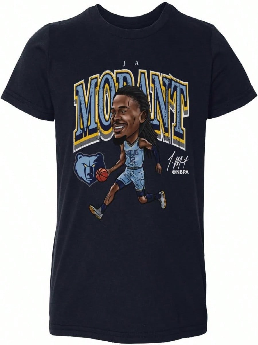 500 LEVEL Ja Morant Memphis Grizzlies Toddler Shirt - Ja Morant Memphis Grizzlies Cartoon.Jpg S разноцветный