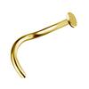 Titanium Nose Ring - Gold - Tn-008 1.0/6.5/2.5