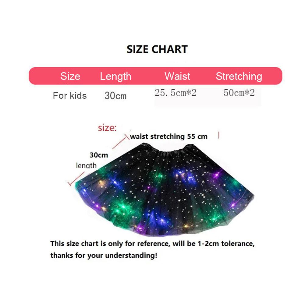 LED svítící světlo Děti Dívky Princezna Tutu Sukně Dětské Oblečení Svatba Párty Tanec Minisukně Kostým Cosplay LED Oblečení