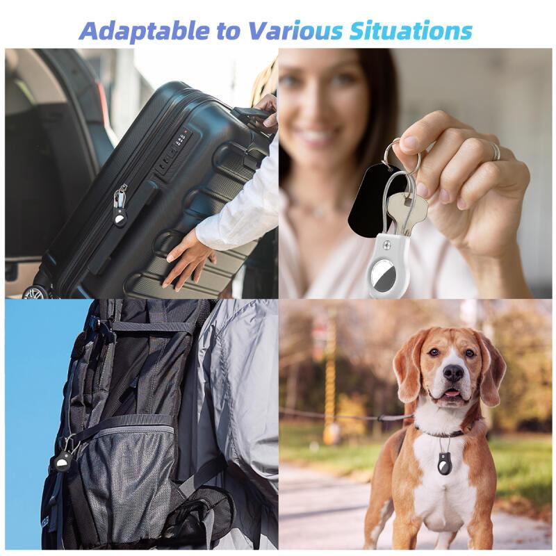 HdoorLink For Apple AirTag Tracker GPS Locator Keychain Protector Cover Safety Lock Protective Case Anti Lost Secure Holder For AirTags