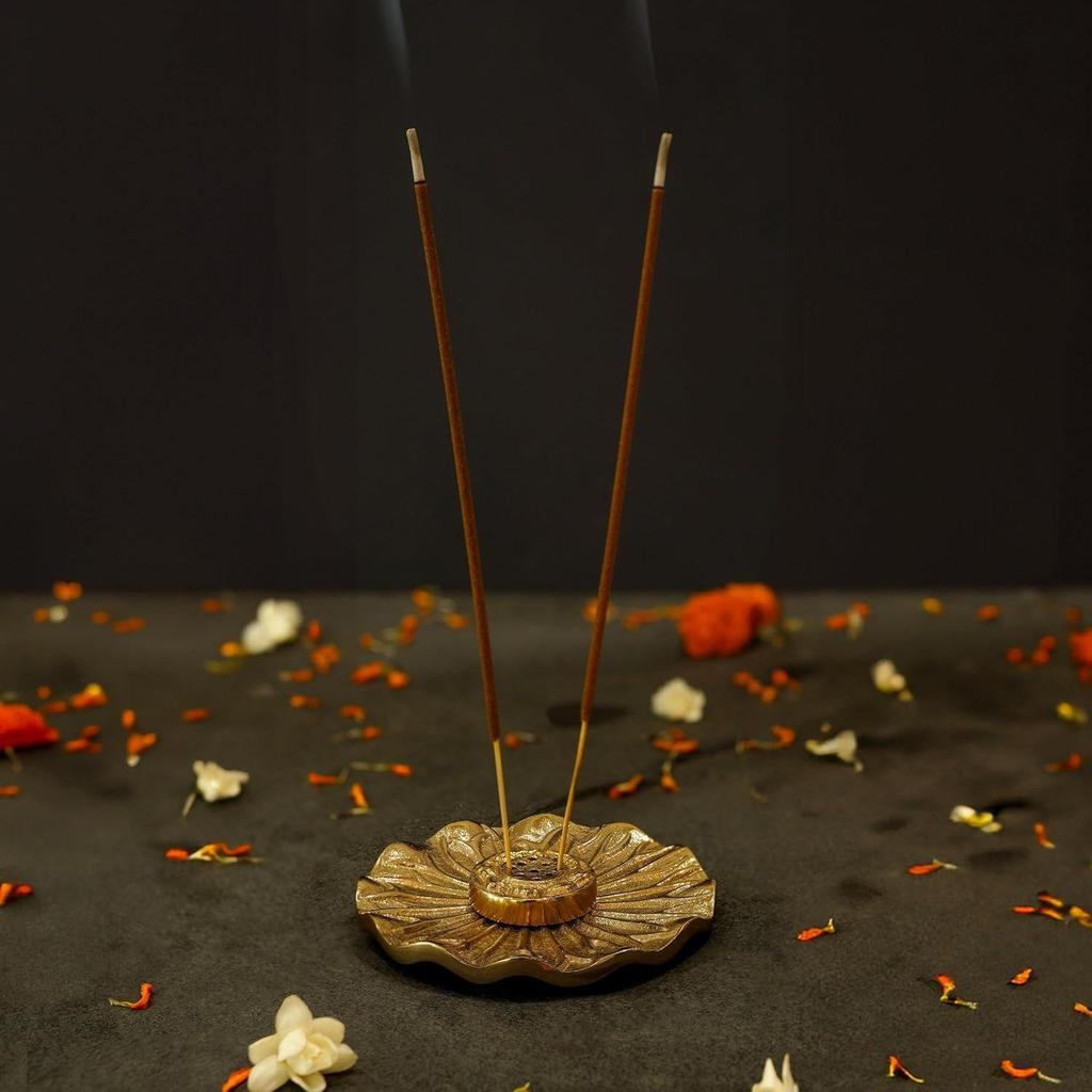 BEHOMA Incense Holder for Home Temple & Pooja Room | Agarbatti Stand | Handcrafted Ash Catcher |