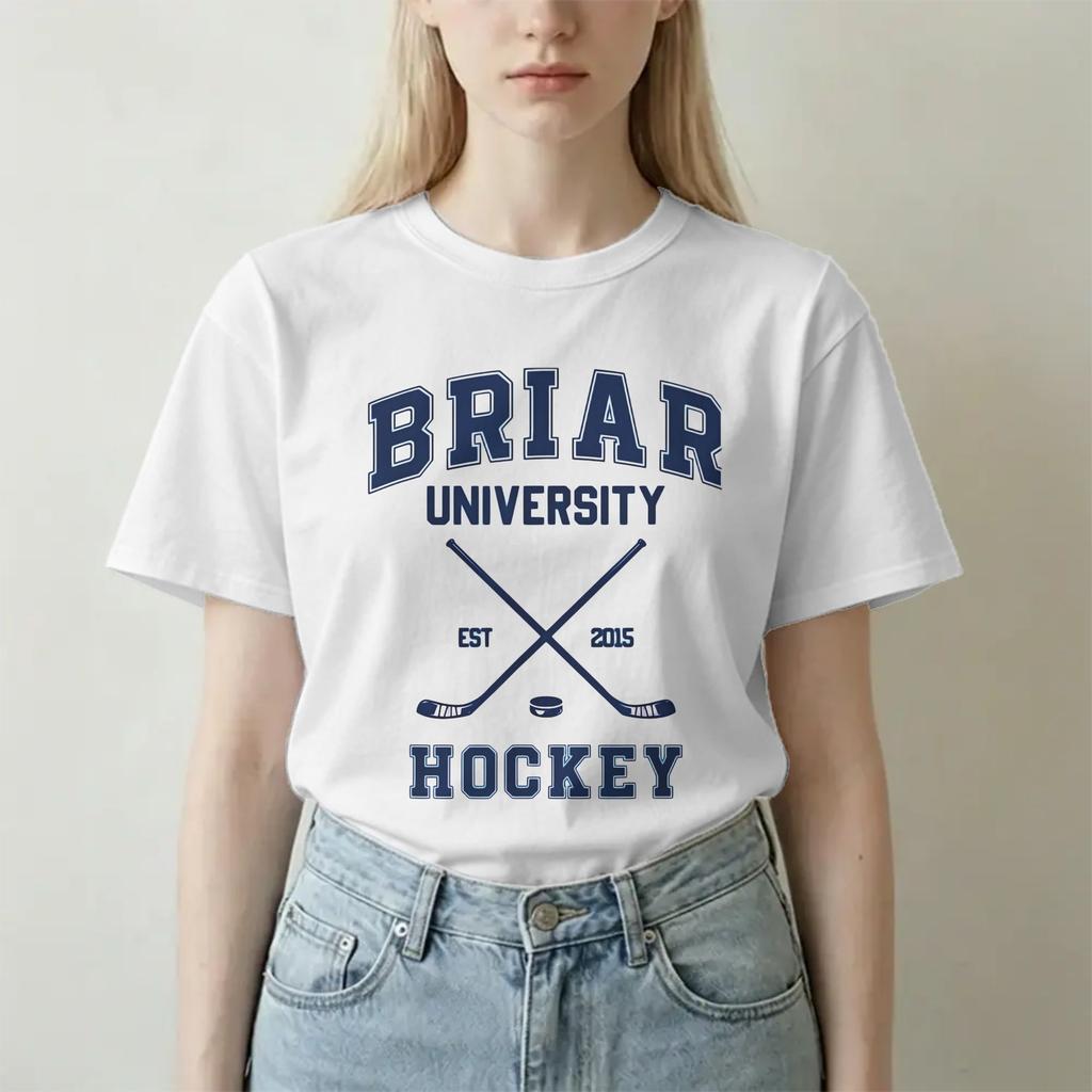 Unisex Unisex Briar U Hockey Off Campus Graham 44 T Shirts Cotton Top Vintage Short Sleeve Round Collar Tee Shirt Printing Tshirt