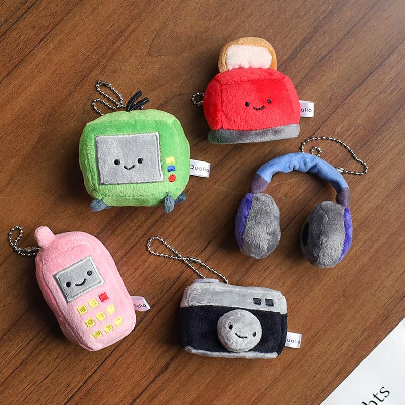 Adorable Creative Plush Little Eyes Tv Phone Charm Keychain Soft Doll Accessory