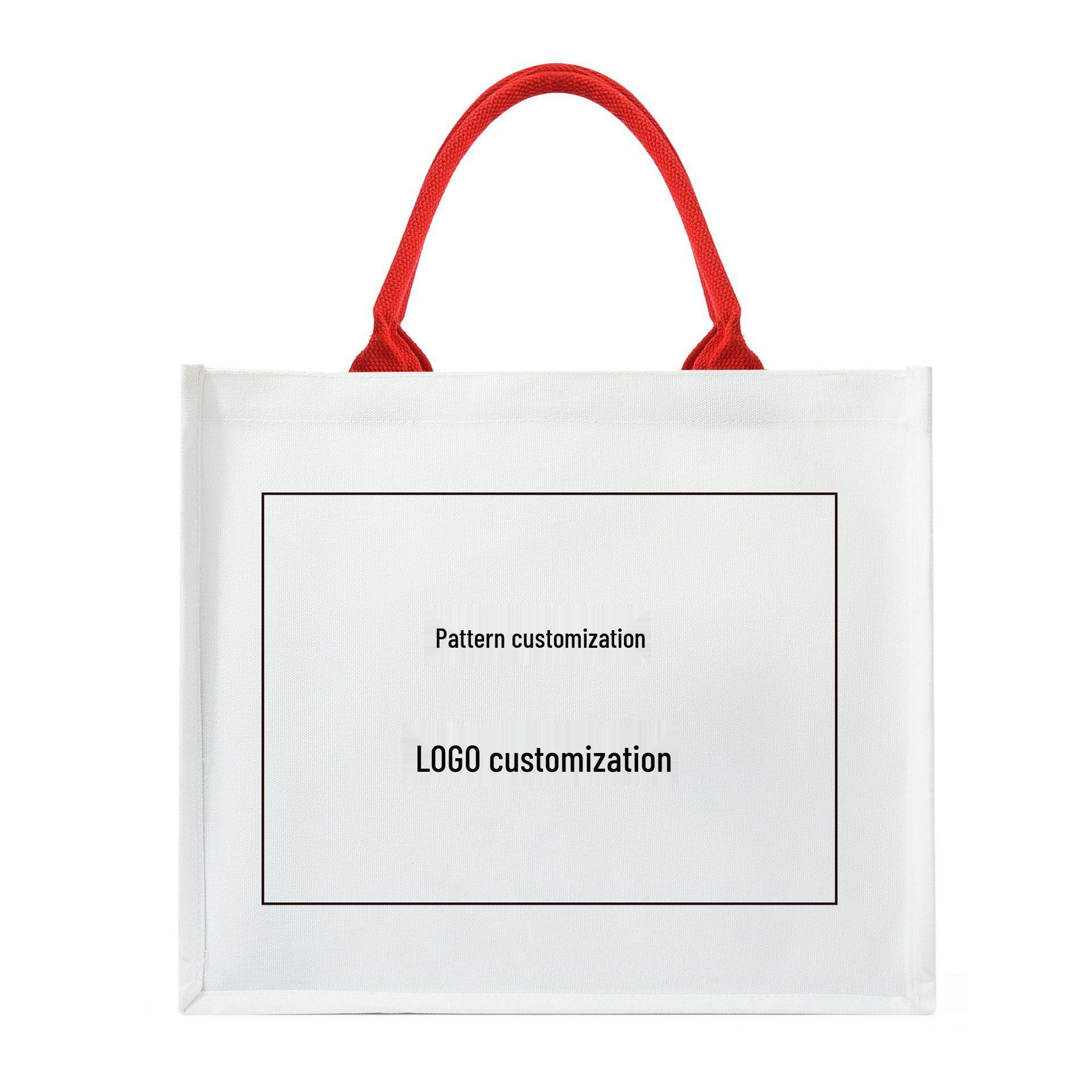 

Экологичная трехмерная холщовая сумка-тоут с логотипом, идеально подходящая для бизнеса, с рекламным рисунком из хлопчатобумажной ткани. 40x14x32 cm