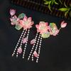 4-teiliges/Set Vintage Pfirsichblüten Haarnadel-Set Harz Haaraccessoires für Frauen Antiker chinesischer Stil Haarstäbe Haarschmuck