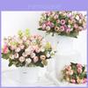 Small Fresh Faux Camellia Sp Rose Bud Wedding Decor Floral Arrangement For Home Or Event