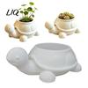 Tabletop Animal Flowerpot 3D Printed Turtle Succulents Pot, Cute Planter for Indoor Plants, Decorative Desktop Safe Material Pets Mini Green
