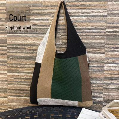 2023 Stilvolle Retro Strick-Schultertasche - Vielseitige Große Handheld Damen-Tragetasche