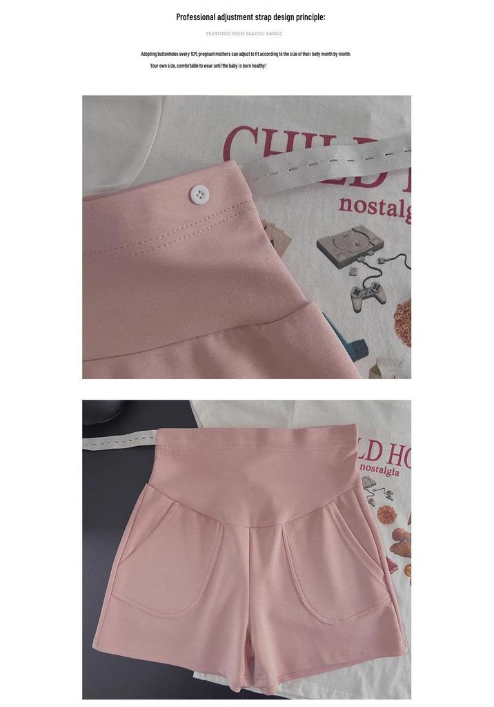 Summer Maternity Wide-Leg Shorts: Lightweight, Non-Constricting, Large Size for Comfort and Casual Style During Pregnancy