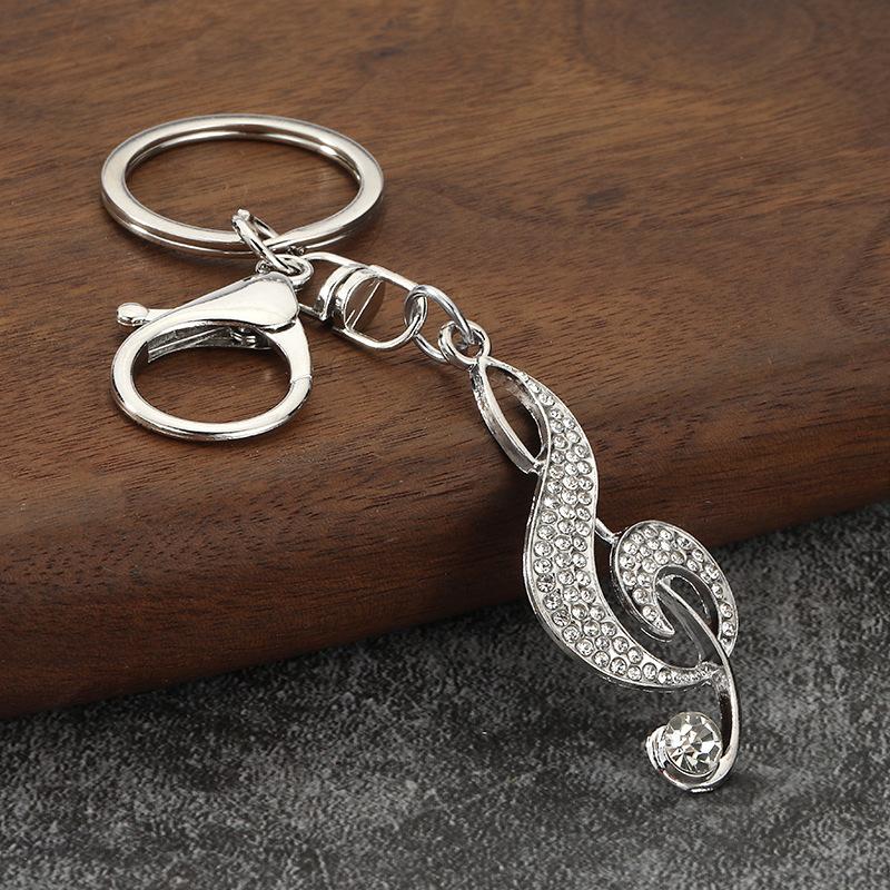 Music Note Keychain with Pendant, Tone Backpack Charm, Creative European Bag Accessory