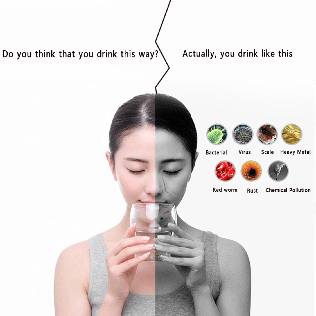 1000L 1/2" Inlet/Outlet 102 Pipe 304 Stainless Steel Water Filter Ultrafiltration Purifier,Commercial Home Kitchen Drink Straight UF Filters