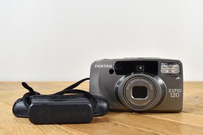 Pentax ESPIO 120 Point & Shoot 35mm Film Camera Japan Gray Tested