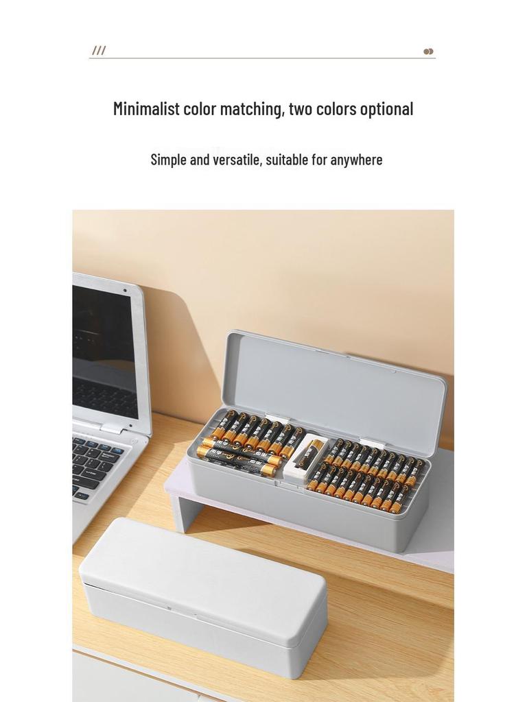 Battery & Cable Organizer: Stores AA/AAA, Camera Chargers, Plugs, Cables - Perfect for Desktop Organization