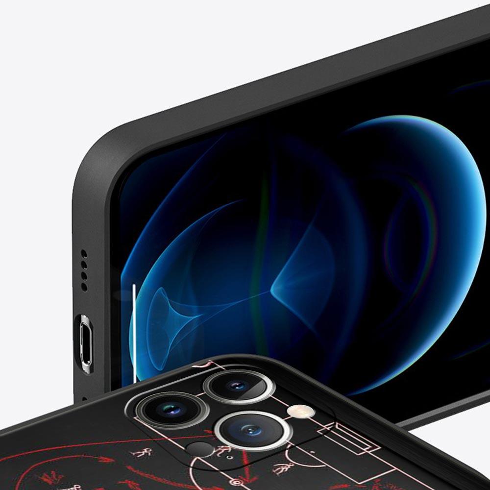 Football Basketball Tactical Board Phone Case Cover for iPhone 17 16 15 14 13 12 11 Pro Max 17Air Plus Shockproof Soft TPU Shell