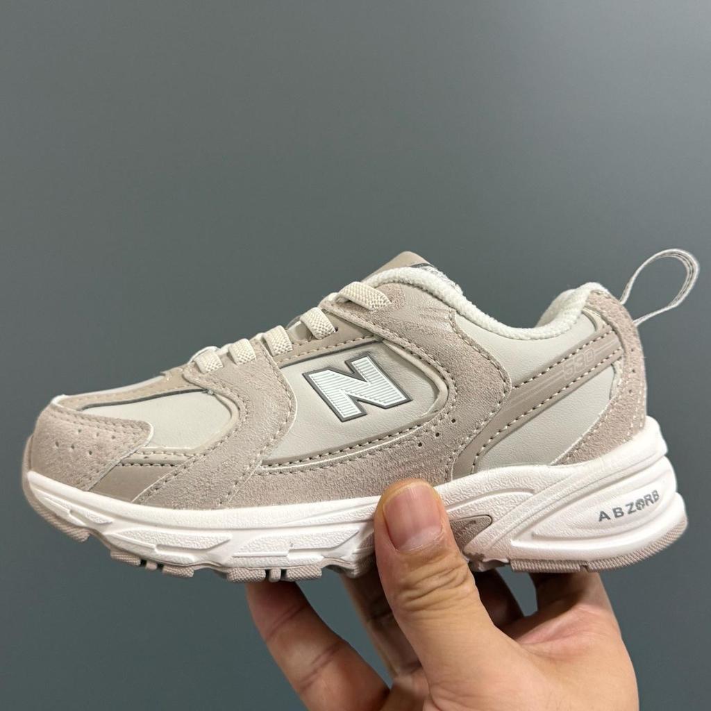 NB 530 Kids' Leather Athletic Shoes: Comfortable, Lightweight, Non-slip, Soft Sole, Unisex Casual Sneakers.