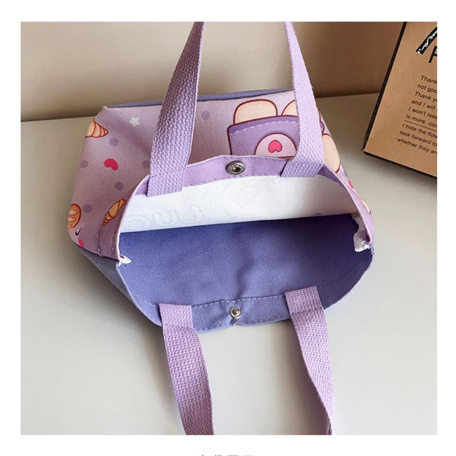 Cartoon Canvas Tote Bag for Kids, Birthday Party Favors Gift Pouch, Wedding Candy Bag, Festival Giveaway Handbag CLE