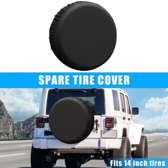 Universal Spare Tire Cover Fit Wheel Diameter 14 Inch for Trailer RV Truck