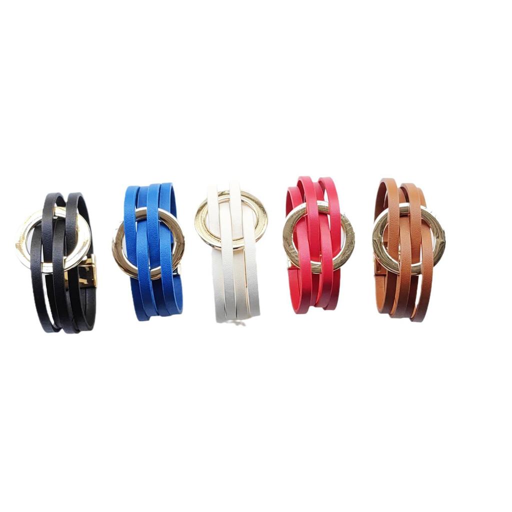 Trendy Leather Cross Bracelet with Magnetic Buckle: Chic Jewelry for Women