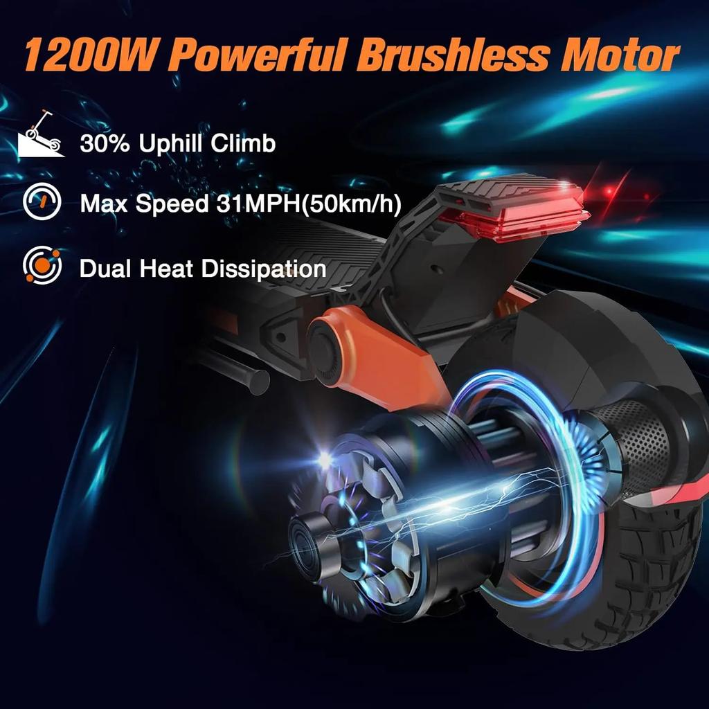 KuKirin G3 Electric Scooter 10.5 Inch 1200W Motor 52V 18Ah Lithium Battery Max Speed 50KM/H Touchable Display Control Panel