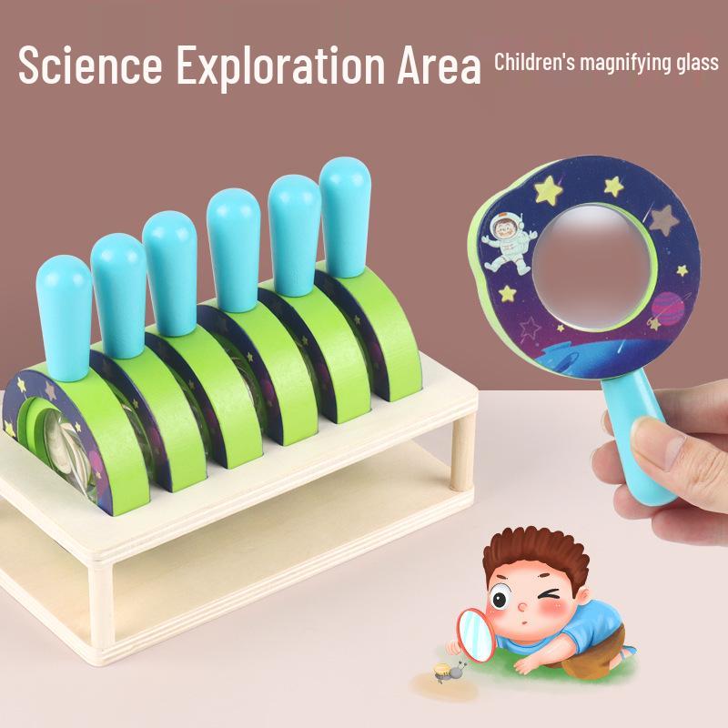 

Montessori Children s Magnifying Glass Set for Kindergarten Science Exploration