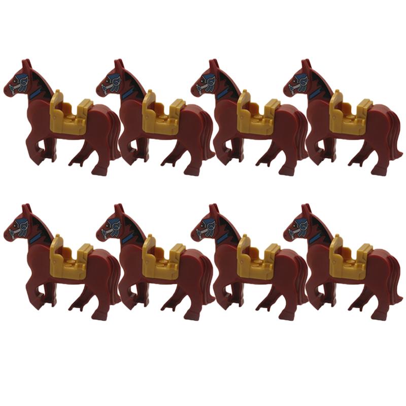 MOC Medieval Military Building Blocks Cavalry Regiment Knight Horse Animal Accessories Set Mini Bricks Buy Goods Boy Toy Gift