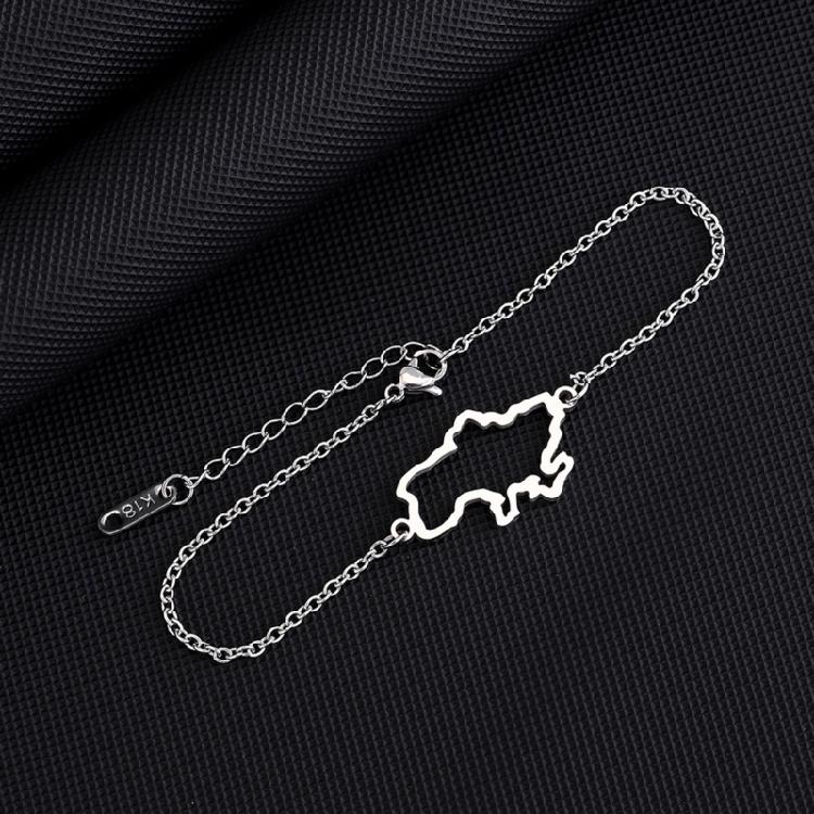Stainless Steel Pendant Bracelets Ukraine Bangles Ukraine Map Pendant Bracelets
