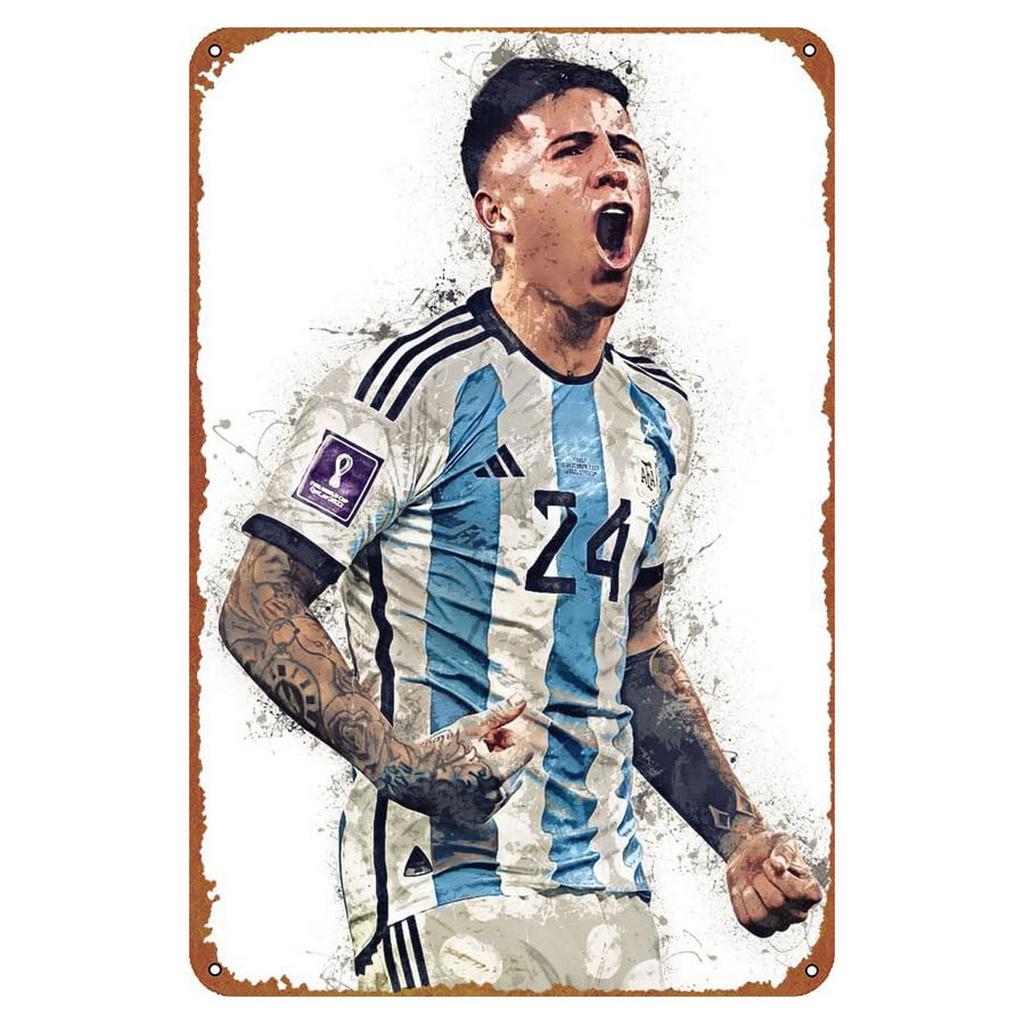 Argentina Metal Tin Sign Football Wall Decoration Plaque Vintage Art Poster Iron Painting for Man Cave Home Cafe Garden Club Bar