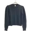 HERMES 20AW Black H-pattern wool pullover knit tops 34 blackUsed