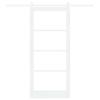 ORKDAL Sliding Door White 93 x 211 cm Solid Pine Wood and Glass