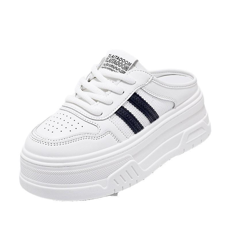 34 size heightening little white shoes women's muffin thick baseplate shoes versatile casual shoes rubber sole comfortable