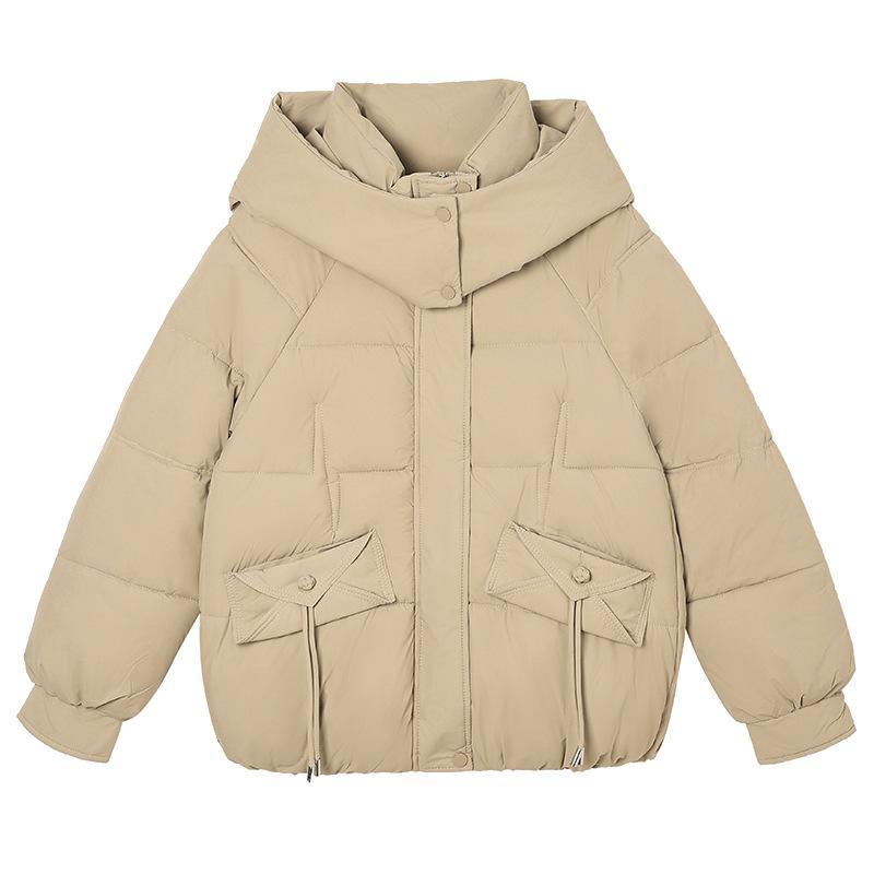 Middle-aged and Elderly Down Cotton Clothes Women's Short Hooded Winter New Fashion Korean Version Cotton-padded Clothes