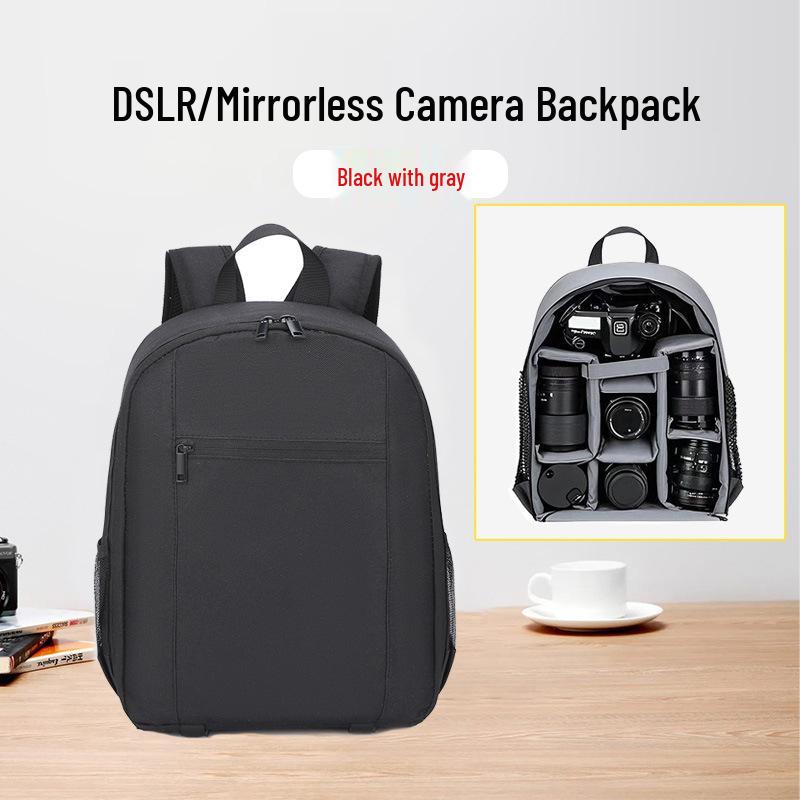 

Compact Camera Backpack for Canon, Nikon, Sony Mirrorless/SLR - Double Shoulder Design for Outdoor Photography