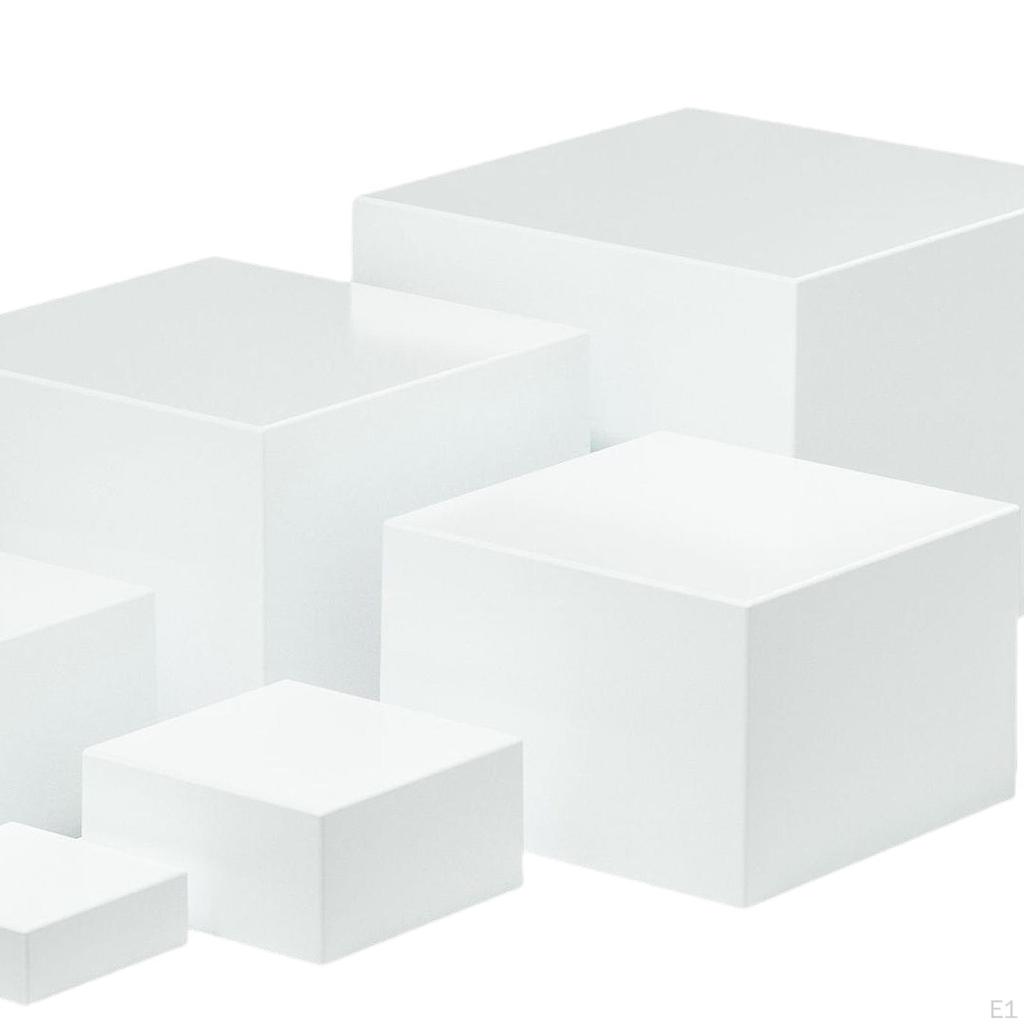 6 stück Buffet Riser Acryl Cube Display Nesting Steigleitungen Stapelbar Lebensmittel für Tisch