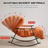 Lazy Rocking Chair Sofa Chairs Technology Cloth Lounge Chairs Adjustable Backrest Washable Relaxation and Comfort Recliner Chair