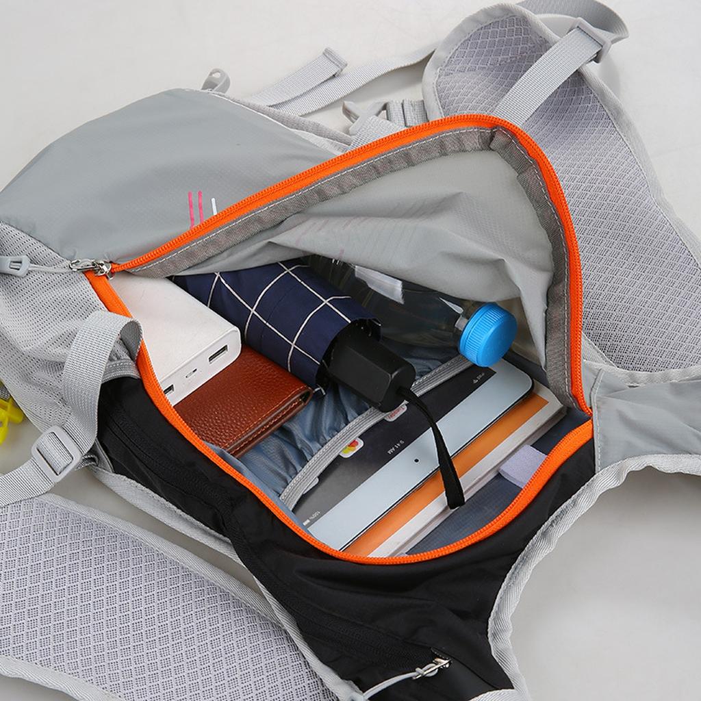 Lightweight Insulated Waterproof Hydration Backpack W/ Bladder, Reflective Stripes for Running, Hiking, Cycling, Camping, Unisex