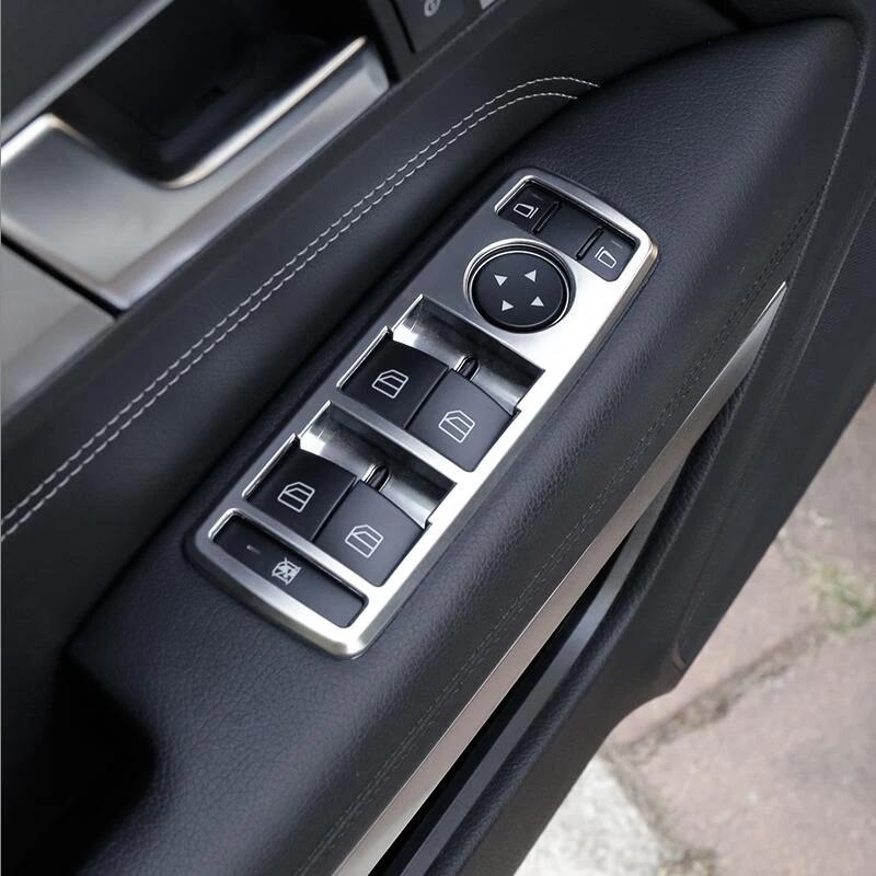 Car Accessories For Benz E Class Coupe W207 C207 2009-2016 5pcs Interior Car Decor Car TrimInner Armrest Window Switch Cover