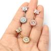Butterfly-Belly Button Rings Stainless Steel Navel Piercing Jewelry Navel Ring Barbell for Women Girls Dangle Belly Ring