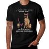 Gerunisex Shepherd And Wine Funny Dog Tshirt Regular Fit Plain Tee Shirt