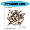 Stylish Skull Rose Brooch Unique Alloy Jewelry Fashion Brooch Clothing Jewelry Suitable for Music Festivals and Parties