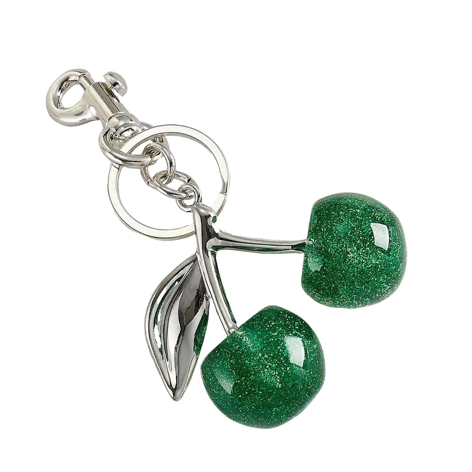 

Cherry Resin Alloy Keychain Handmade Fruit Charm for Bags and Keys Fashion Handbag Accessories Jewelry for Wallet 4