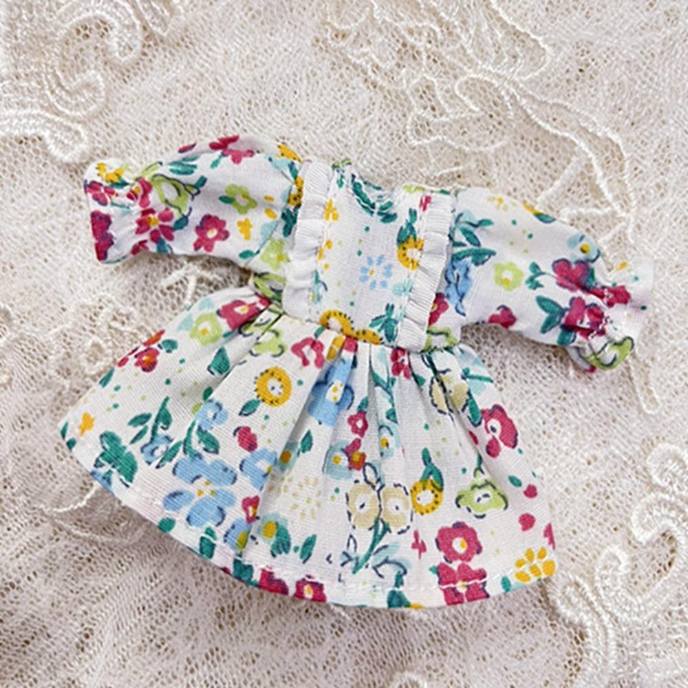Handmade Printed Dresses Fashion Accessories Dolls Outfits Dresses Long Sleeve Multi-styles DIY Doll Clothes