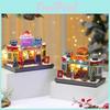 Decor Kitchen Christmas Hamburger Music Box With Light And Rotation Feature