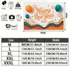 Party Backdrop New Year Fireworks Balloon Orange Flat Festive Teal Multi Layered Celebration Photo Booth Front Door Decor