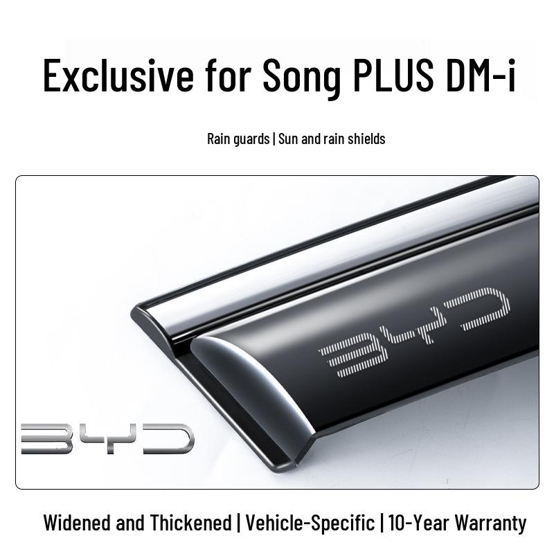 BYD Song PLUS DMI Window Rain Guard Visor - Rainproof Shield for EV