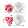 Silicone Moulds Peony Flower Molds Ornament Molds Epoxy Resin Molds Plasters Molds for Candle Making X3UC