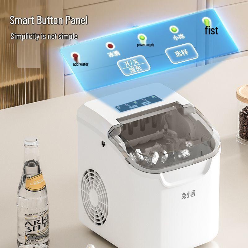Compact Low-Power Portable Ice Cube Maker for Home or Dorm