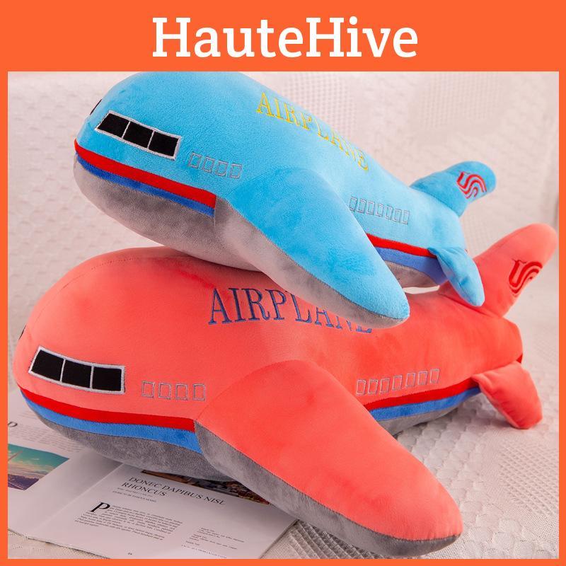 Plush Airplane Toy Soft Crystal Fabric Stuffed Toy Cartoon Airplane Pillow