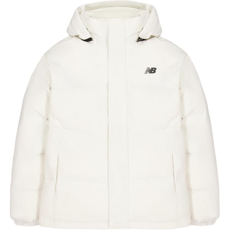 New Balance Down Jackets Unisex Ivory White Detachable Hood Moderate NPF47031-IV M