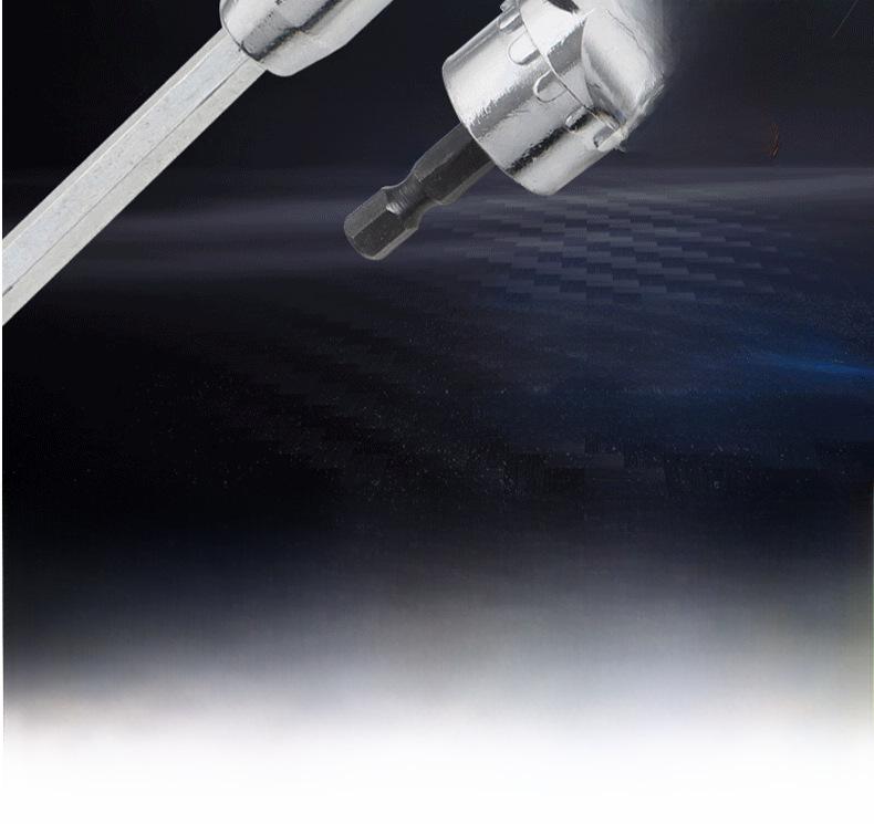 Electric Right Angle Drill Adapter with Three-Jaw Chuck for Tight Spaces