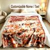 Decorative Artwork Theme Custom Blanket Personalized Name & Text Customized Soft Warm Throw Blanket Home Decor